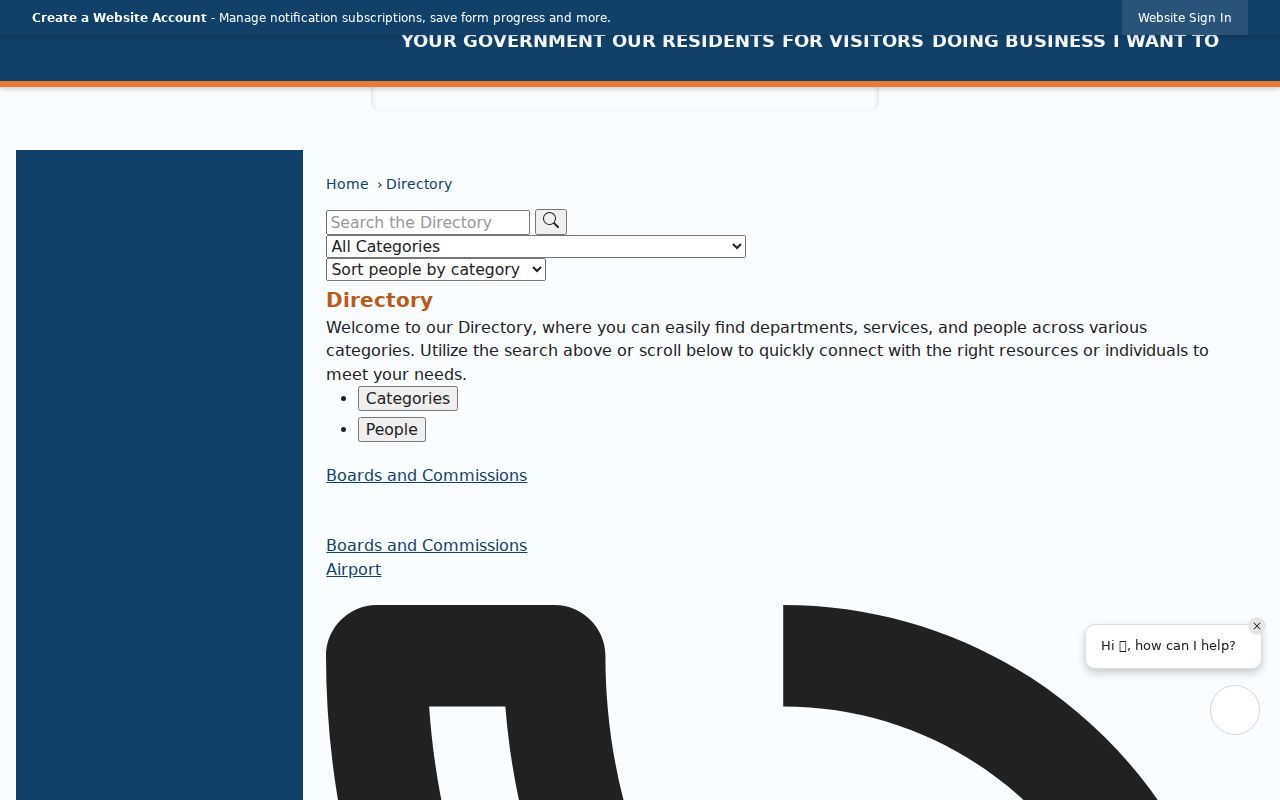 Murfreesboro people directories city staff search interface